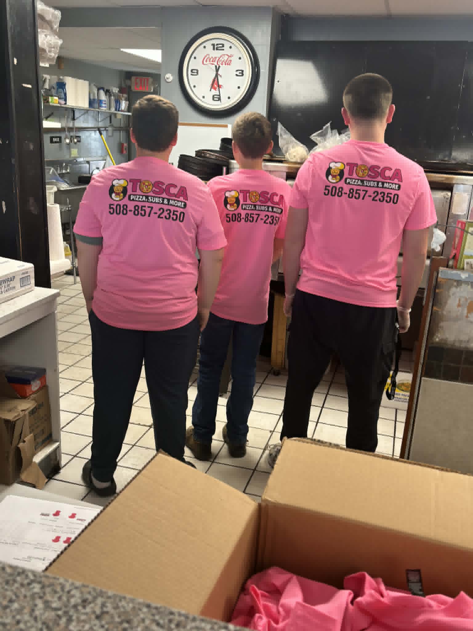 The Tosca Pizza team hard at work in the kitchen